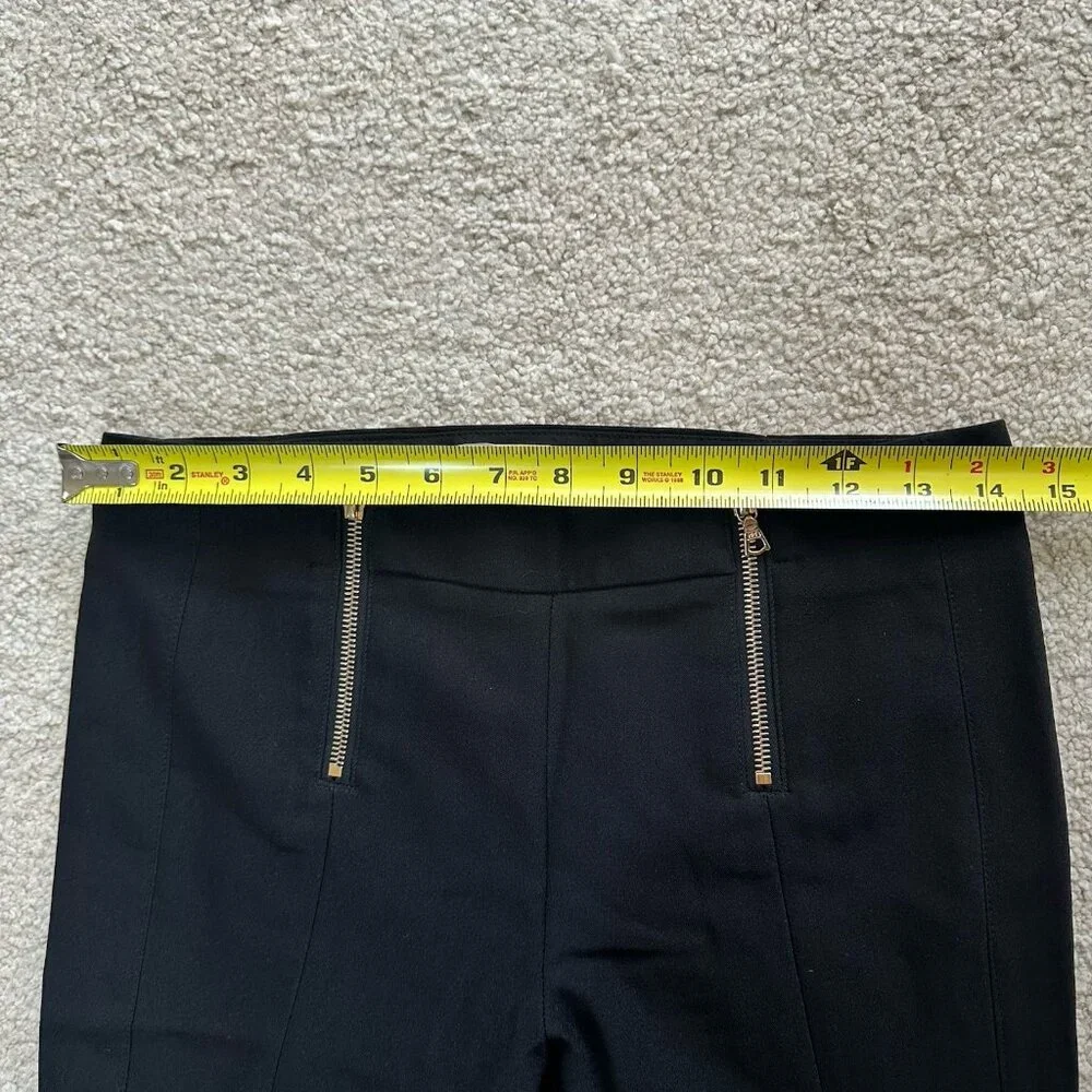 J Brand Pants Women’s 2 Black Skinny Ankle Wool Blend Pants With Gold Zippers - Picture 5 of 11